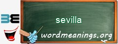 WordMeaning blackboard for sevilla